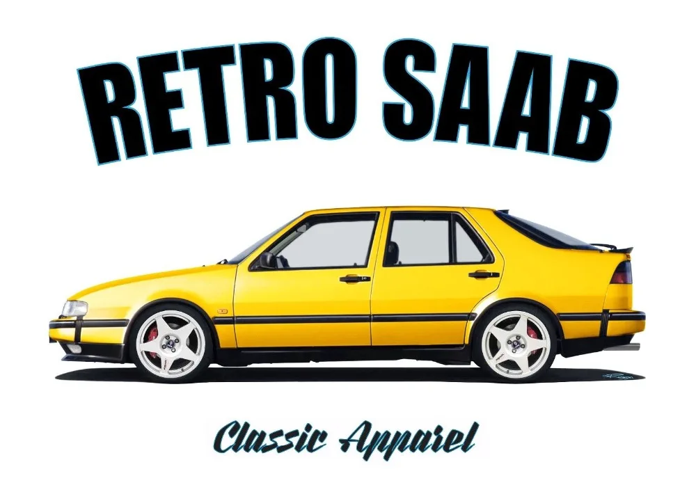 Мужская футболка SAAB 9000 Новое поступление Летний стиль Ретро SAAB. Классический