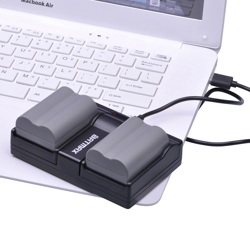 Аккумуляторы и зарядное устройство Batmax 2 шт. двойное USB для Nikon ENEL3e D300S D300 D100 D200 D700