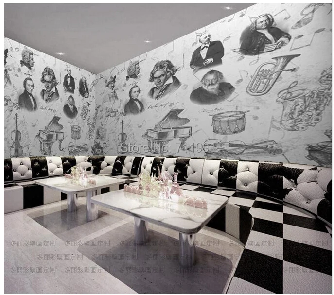 Бесплатная доставка пользовательская 3D Роспись ретро ностальгия Бетховен