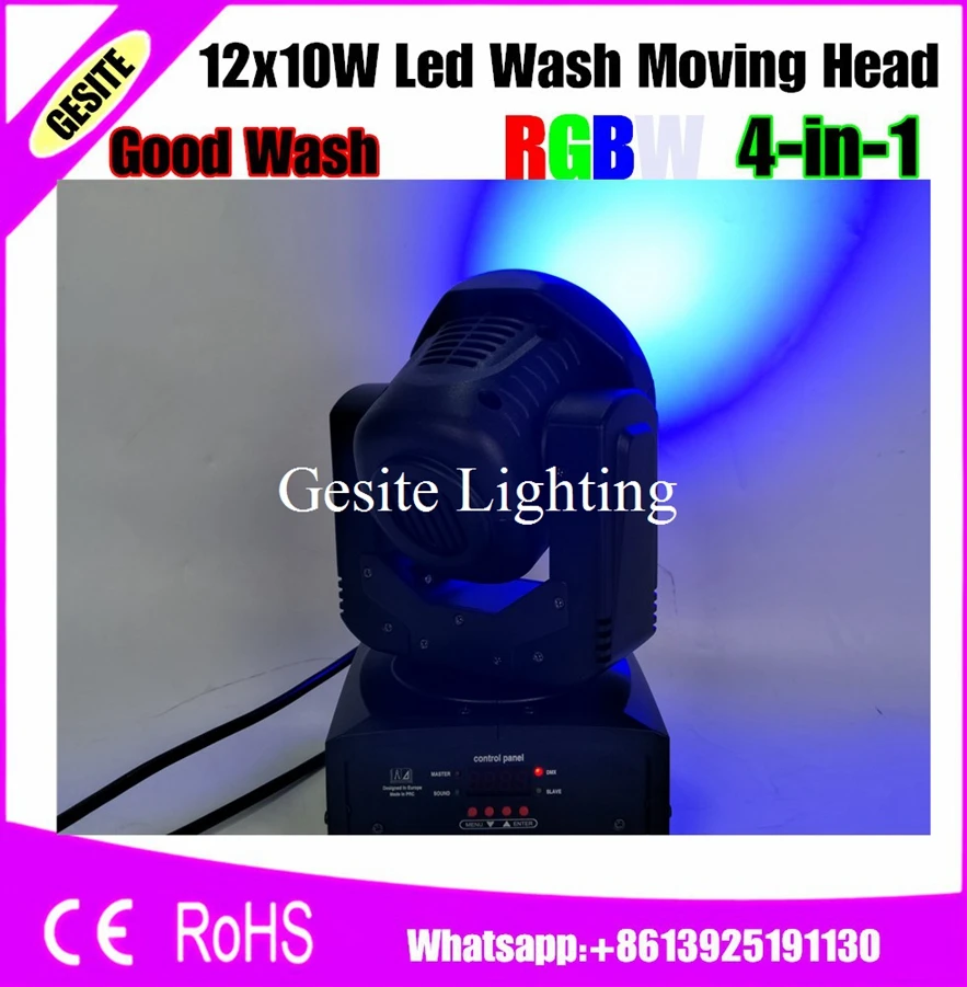 6 шт./лот 12 шт. 10 Вт CREE LED моющийся свет луч движущаяся головка дискотечный RGBW 4 в 1