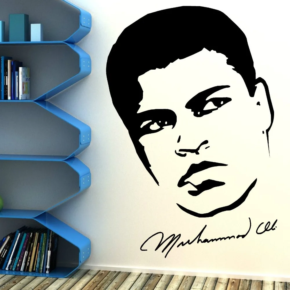 Виниловая наклейка на стену с Мухаммедом Али боксерская глина кассии домашнее