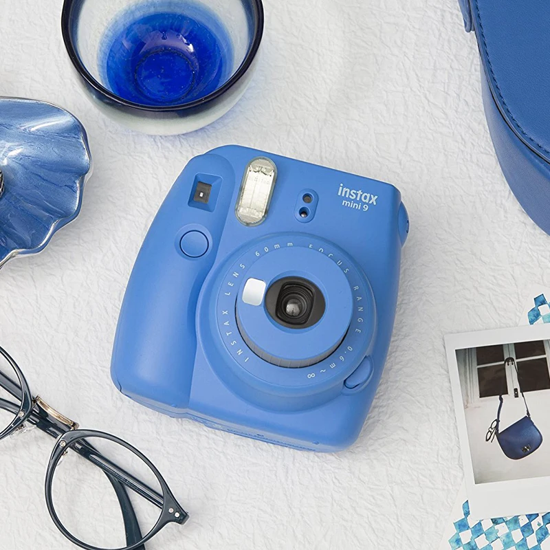 Fujifilm Instax Mini 9 мгновенный Кобальт синяя камера + Fuji белый край 80 пленка простое фото