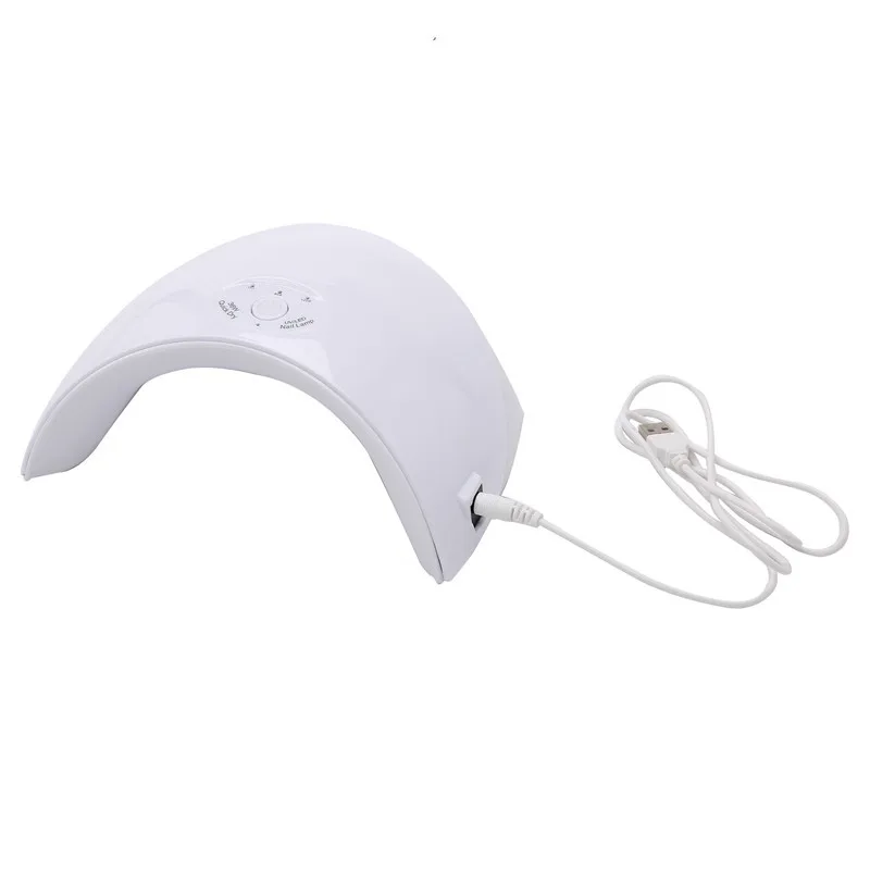 White Белая, розовая Сушилка для ногтей, СВЕТОДИОДНЫЙ УФ-светильник, USB лампа для маникюра, сушка всех гелей, установка времени, лак для ногтей, инструменты для дизайна ногтей - Цвет: White