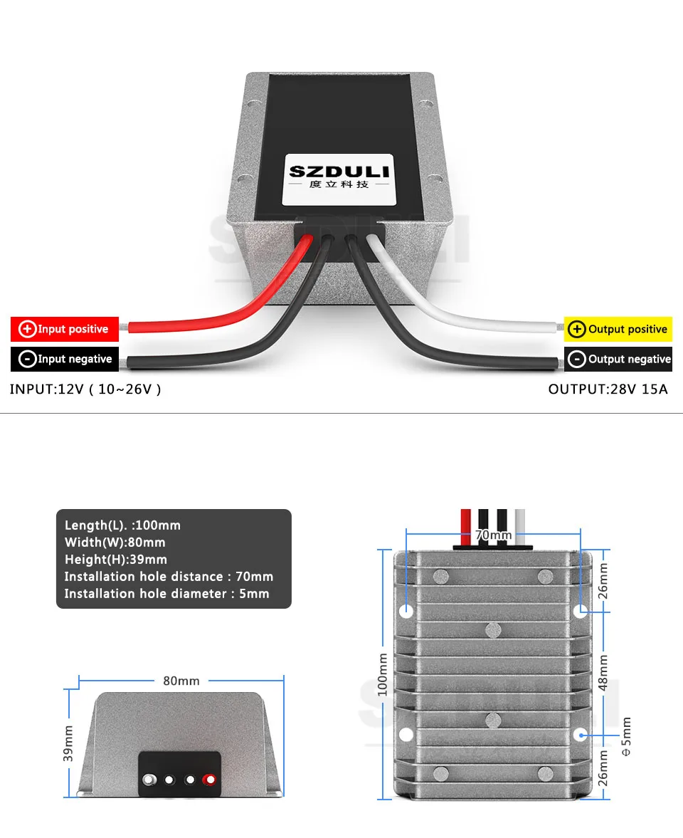 12V до 28V 3A 5A 10A 15A DC Напряжение преобразователь 12V до 28V автомобильный Boost Мощность модуль