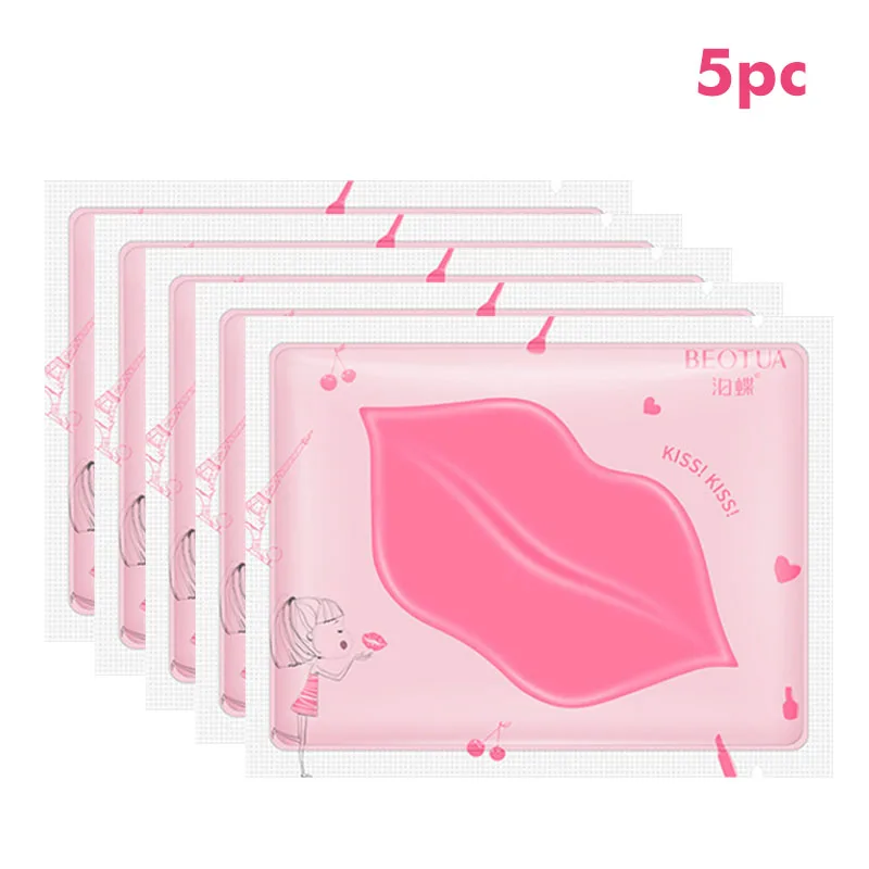 5pcs Карандаш для губ гелевая маска 1/3/5 шт. уход увлажнение восстановление удаления линий пятна осветлить линию губ коллагеновая маска для губ Цвет для увлажнения 8g - Цвет: 5pcs