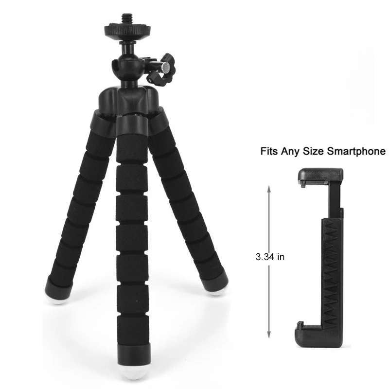 Black-Tripod-2 Гибкий мини штатив Gorillapod Octopus для iPhone, samsung, Xiaomi, huawei, zte, держатель для камеры Gopro - Цвет: Black-Tripod-2