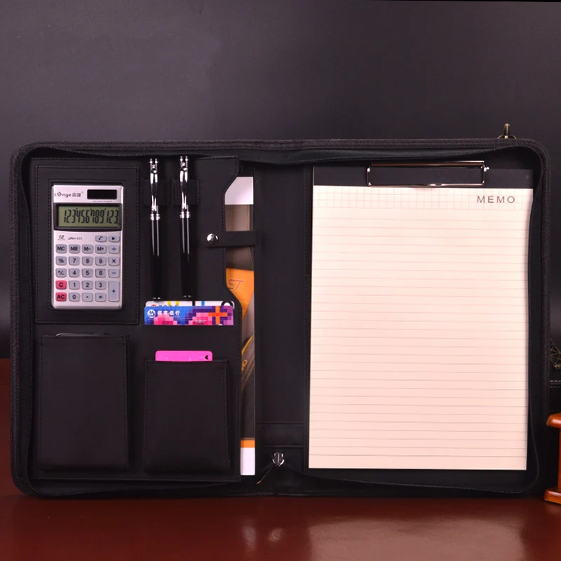 Многофункциональная профессиональная деловая папка на молнии органайзер для