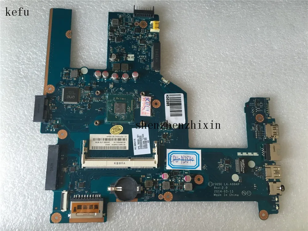 Материнская плата для ноутбука HP Compaq 15 15-R 15T-R 15-S ZSO50 LA-A994P 788289-501 788289-001 DDR3 с ЦП N2840 |