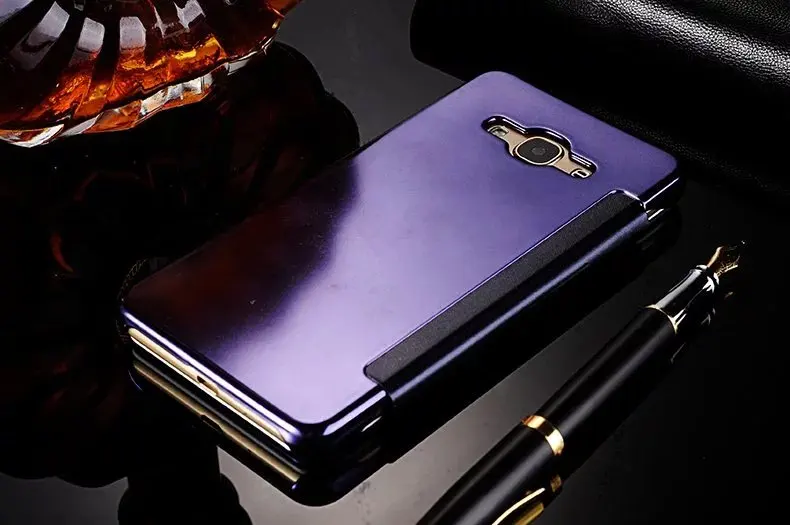 Leanonus зеркальное покрытие PC Флип Чехол Smart Clear View кожаный чехол для samsung Galaxy J310 J510 J710 J3 J5 J7 Капа