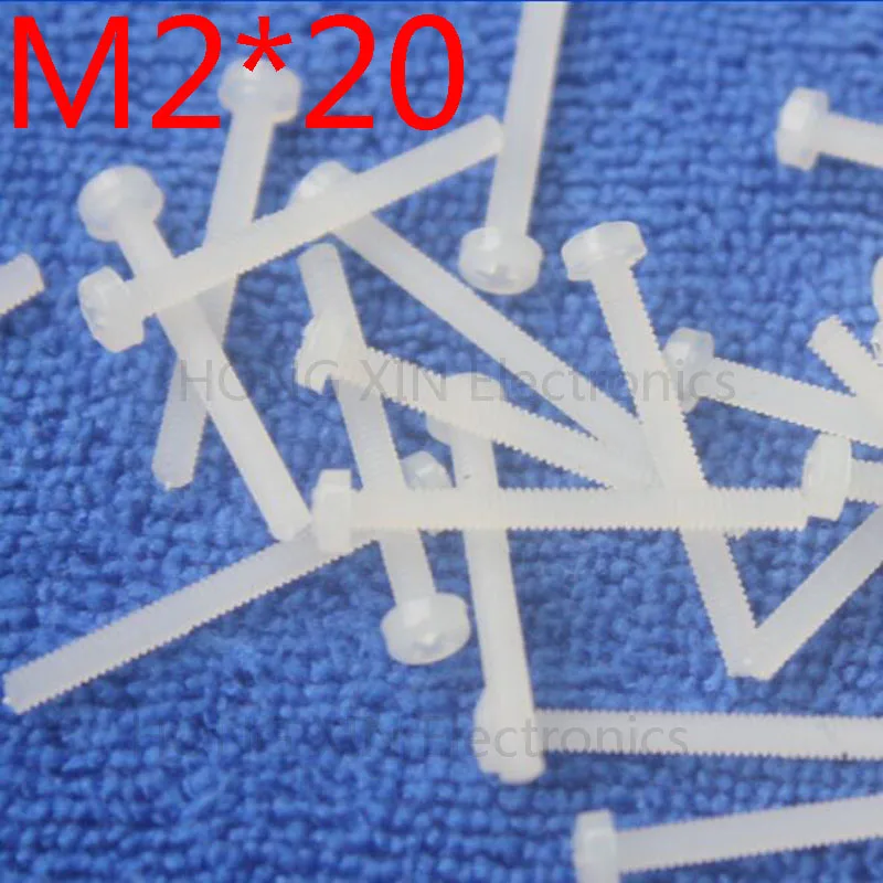 M2 * 20 Белый 1 шт. нейлоновый винт с круглой головкой мм пластиковые винты для