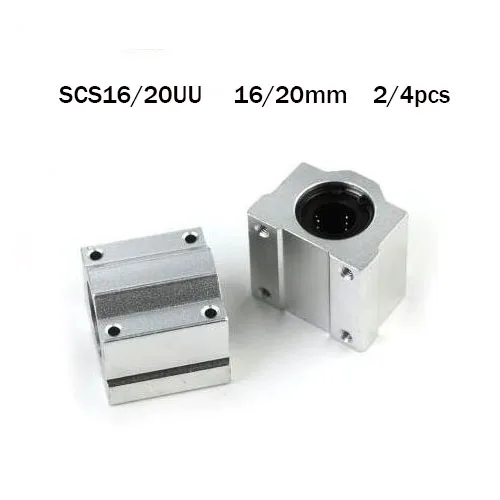 

Sc16uu Sc20uu 2/4pcs Linear motion ball bearings cnc parts slide block bushing for 16/20mm linear shaft guide rail CNC parts