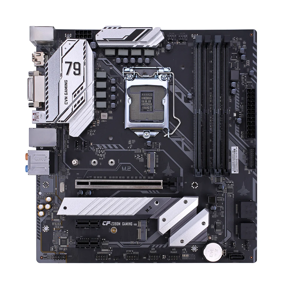 Цветная игровая материнская плата CVN Z390M V20 для игр процессор Intel LGA 1151 DDR4 DVI HDMI mATX материнская плата PCI-E 3,0 M.2 для Intel