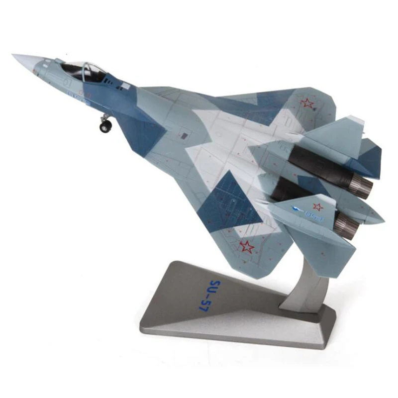 1: 72 Su-57/T-50 сплав 4-го поколения истребитель русская статическая имитация Игрушечная модель самолета статическая модель мемориал