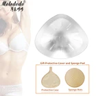 Силиконовая форма для груди прозрачная треугольная форма силиконовая накладка для груди искусственные грудные протезы 400 г отправить мягкую губку D45