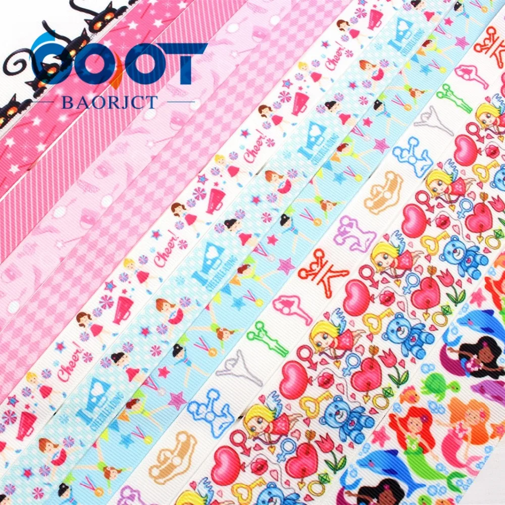 OOOT BAORJCT 17223159 5/8 'ཋ ММ мультфильм Печатных grosgrain ленты DIY handmadeHair аксессуары