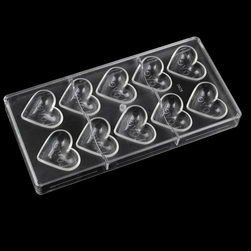 Прозрачные поликарбонатные шоколадные формы 3D love инструменты для украшения