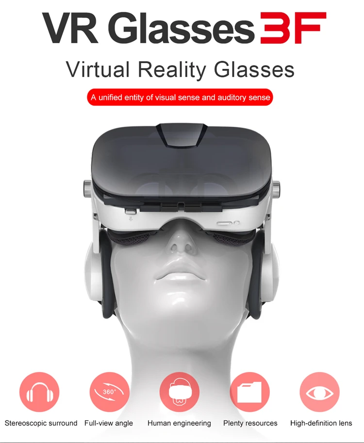 UZQi универсальные 3D очки виртуальной реальности, гарнитура для смартфона, очки Googles, 3 d очки, шлем, картон, виртуальная VR коробка