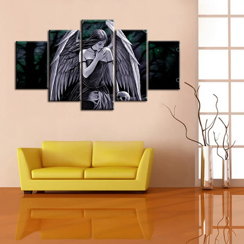 5 шт./компл. c Книги по искусству Ун символов фотографий печать на холсте стены