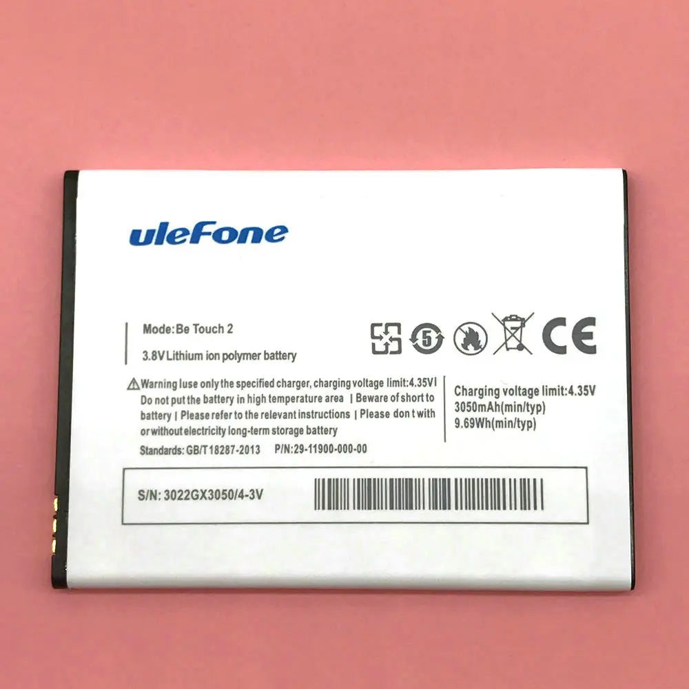 1 шт. 100% Высокое качество Be touch 2 3050 мАч аккумулятор для Ulefone Touch 3 мобильный