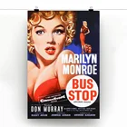 ВИНТАЖНЫЙ ПЛАКАТ автобусная остановка Мэрилин Монро, холст, ткань, настенный художественный принт для гостиной, Декор, кино, обои, картины