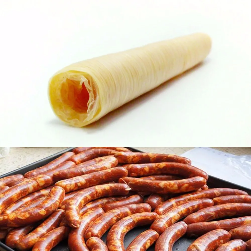 

Sausage Packaging Tools 14m*26mm Sausage Tube Casing for Sausage Maker Machine Hot Dog Hamburger Cooking Tools Inedible Casings
