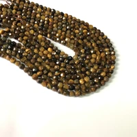 wholesale 1string natural tiger eye faceted round beads 4mm 6mm 8mm 10mm faceted loose stone beads 15 5 strand