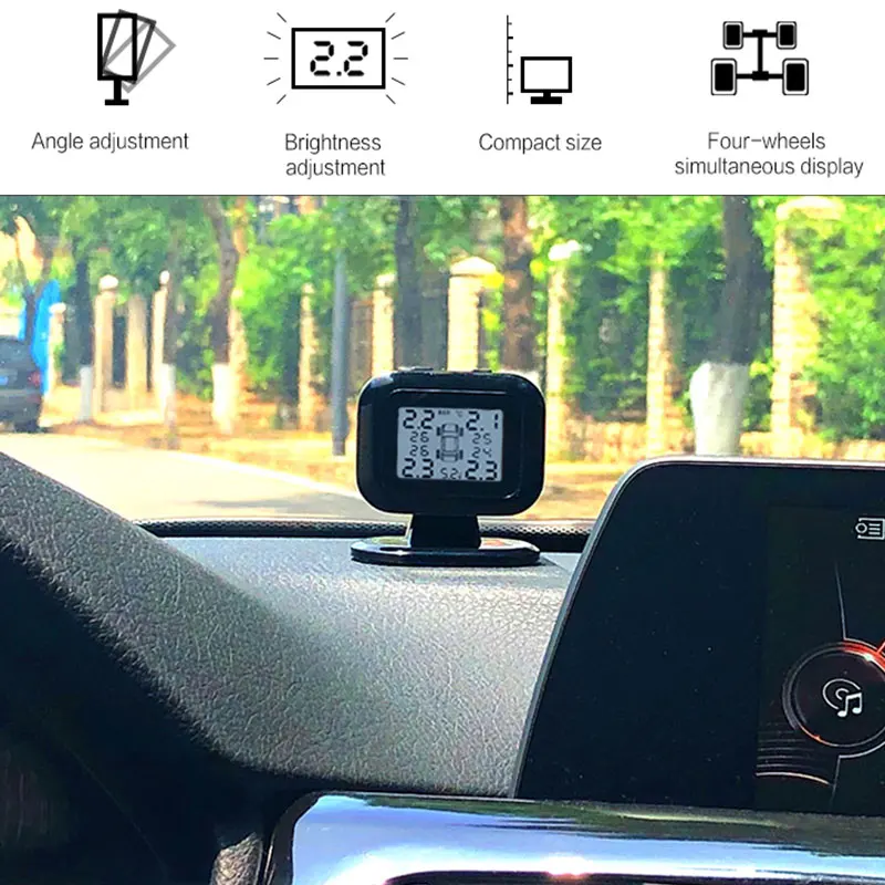 Прикуриватель TPMS на солнечной батарее USB с 4 датчиками | Автомобили и мотоциклы