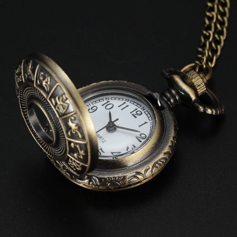 Топ Мода унисекс античный ретро женские карманные часы леди Fob созвездие Полный
