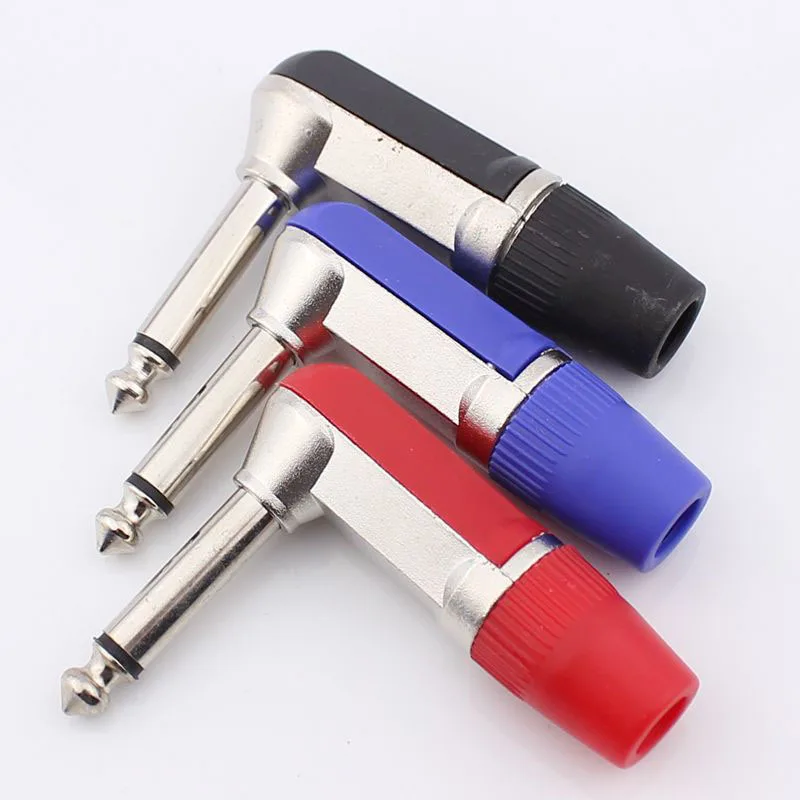 5pcs 6.5 plug big two core curved mono microphone connector 90 degree elbow 6.35 | Обустройство дома