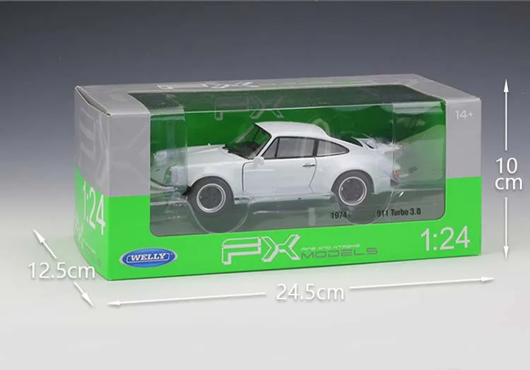WELLY 1:24, 1974, 911, турбо, 3,0, спортивный автомобиль, литая под давлением, модель автомобиля для детей, подарки, коллекция игрушек, оригинальная коробка
