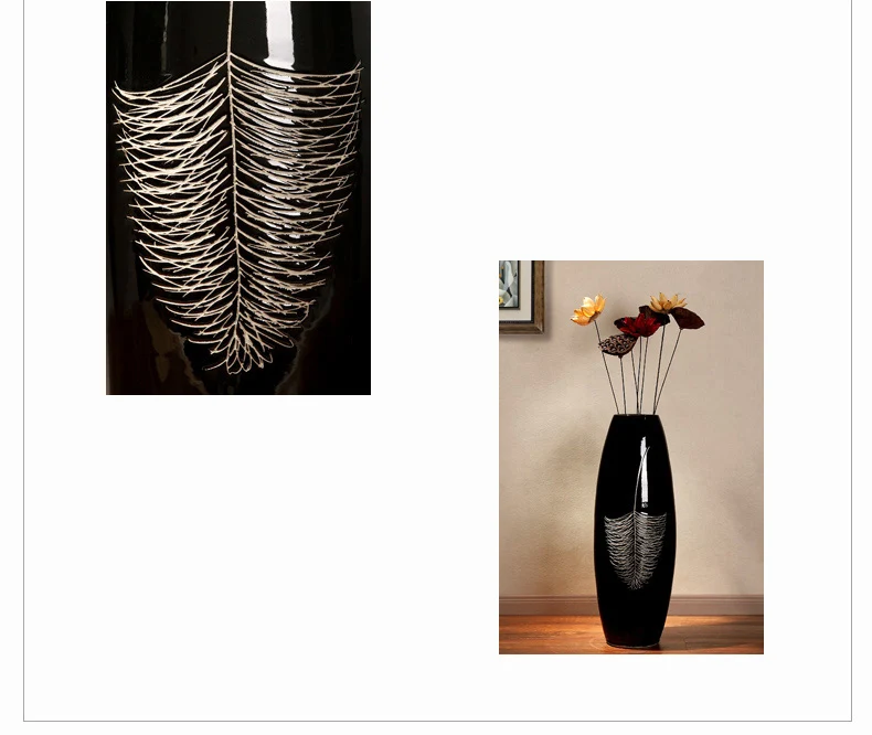Living room modern minimalist ceramic floor large vase creative home decoration new house wedding TV cabinet