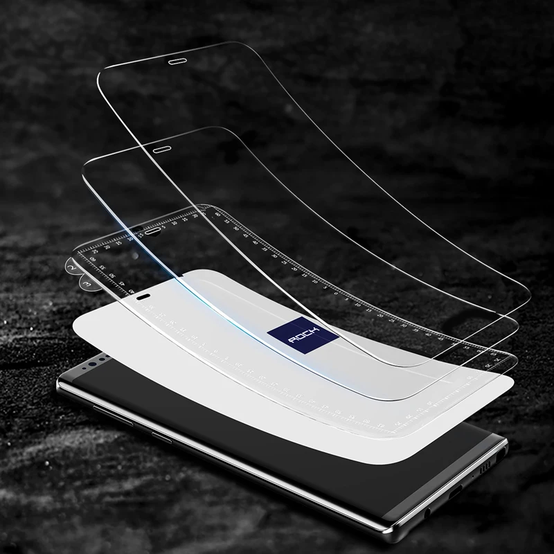 Защита экрана для Samsung Note 9 10 Plus ROCK 0 18 мм полное покрытие 3D изогнутая мягкая