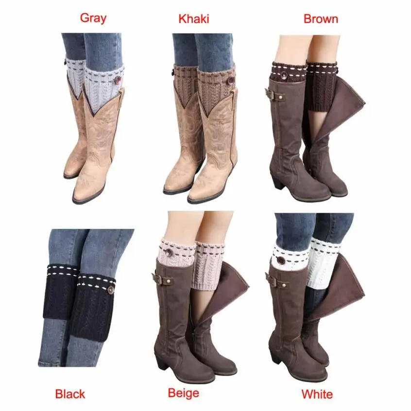 Теплые зимние носки под ботинки для девочек Calentadores De La Pierna #9456|boot toppers|boot socksleg warmers |