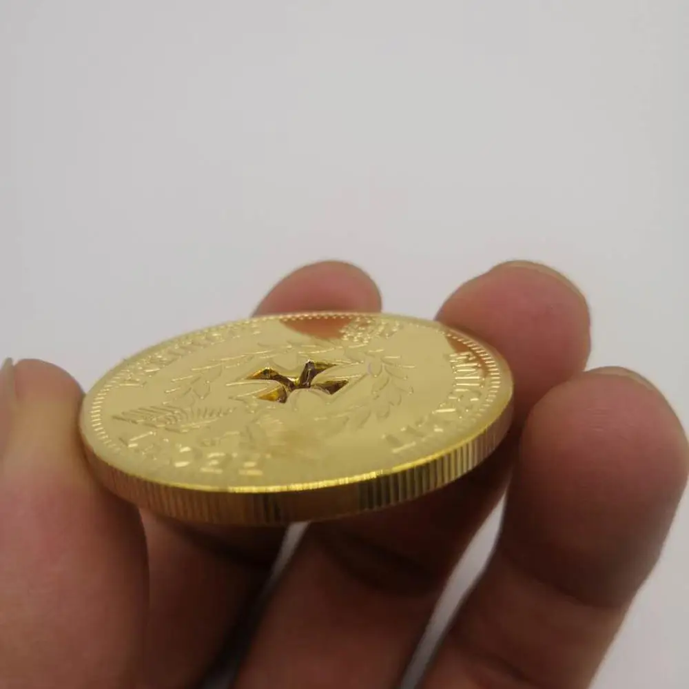 Немецкая монета немецкого производства с позолоченными сувенирными монетами