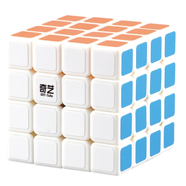 4 слоя QiYi's Magic Cubes 4*4*4 Скорость на 4x4x4 куб игрушка для взрослых детей профессиональные четыре Cubo Megico наклейки - Цвет: QY MF SIJ QY BS