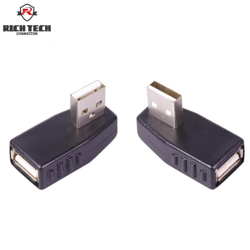 USB Коннектор с углом 90 градусов адаптер переходником AM на AF для ноутбука планшета