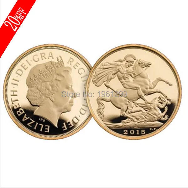 1 унция британская королевская Золотая монета истребленный Дракон Святого