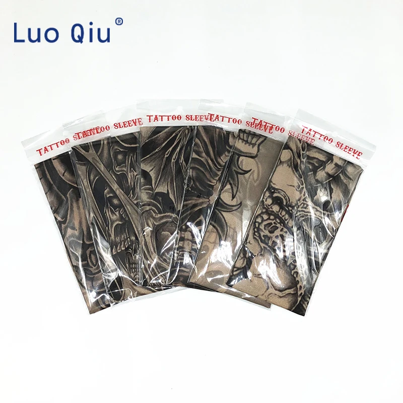 Набор временных татуировок 6 шт. с изображением черепа Поддельные рукава и