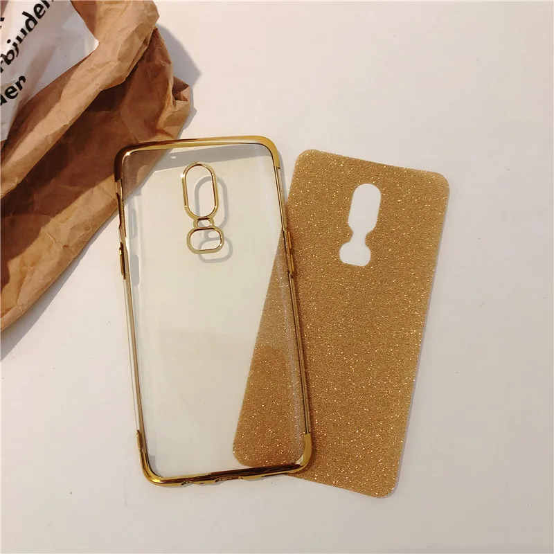 Роскошный Изящный Тонкий блестящий чехол для OnePlus 6 мягкая задняя крышка бампер 2