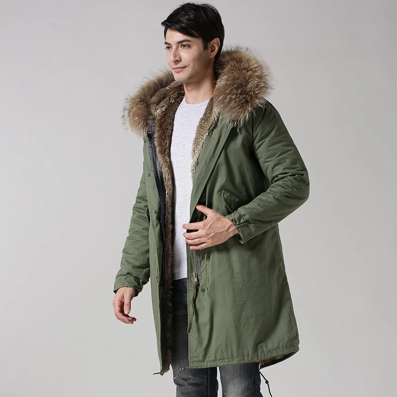 

Winter new style Mr faux fur natural color fur long style Male Jacket