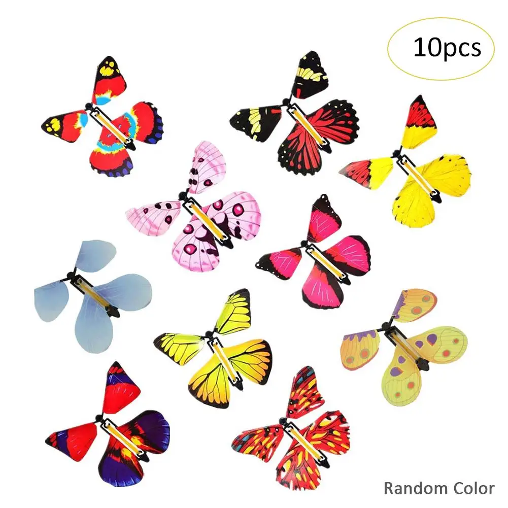 

10 pcs Magic Butterfly flying Card Toy with Empty Hands Solar Butterfly Wedding Magic Props Magic Tricks