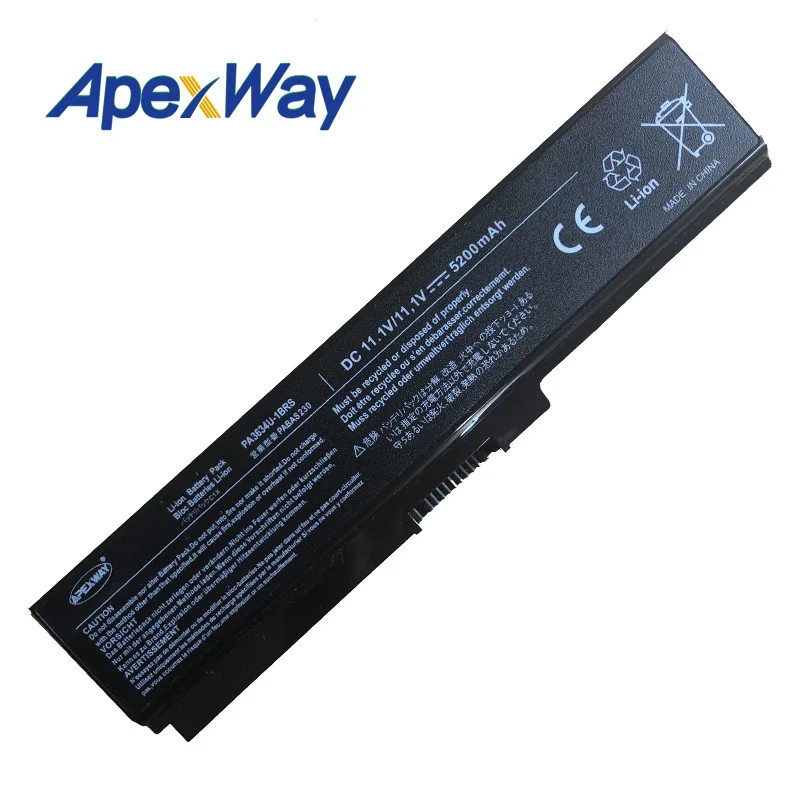 Аккумулятор 4400 мАч для Toshiba PA3634U PA3634U-1BAS PA3634U-1BRS PA3635U-1BAM PA3635U-1BRM PA3636U-1BRL PA3638U-1BAP PA3728U-1BRS