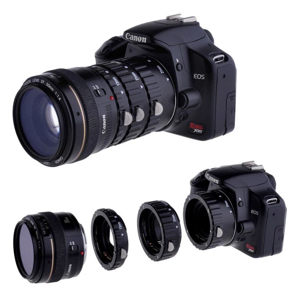 Meike Автофокус AF макро Удлинительное Кольцо для Canon EOS 1300D 800D 760D 750D 700D 650D 200D 77D 80D 60D 5Ds