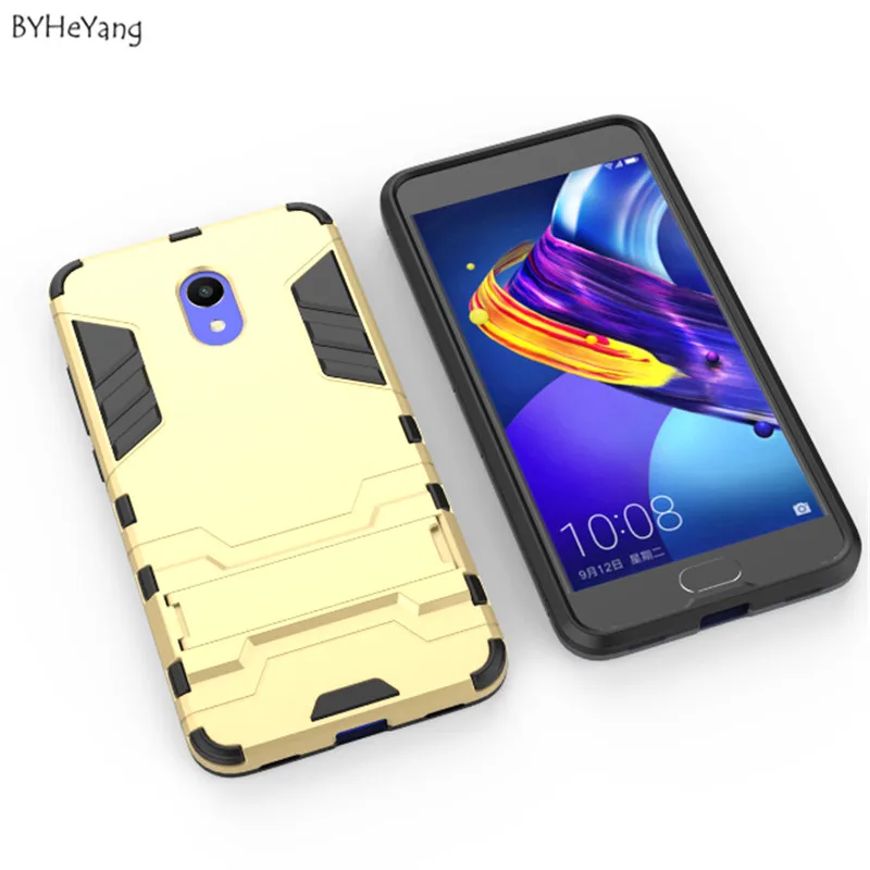 Чехол byheyang для Meizu M6 противоударный бронированный роскошный силиконовый жесткая
