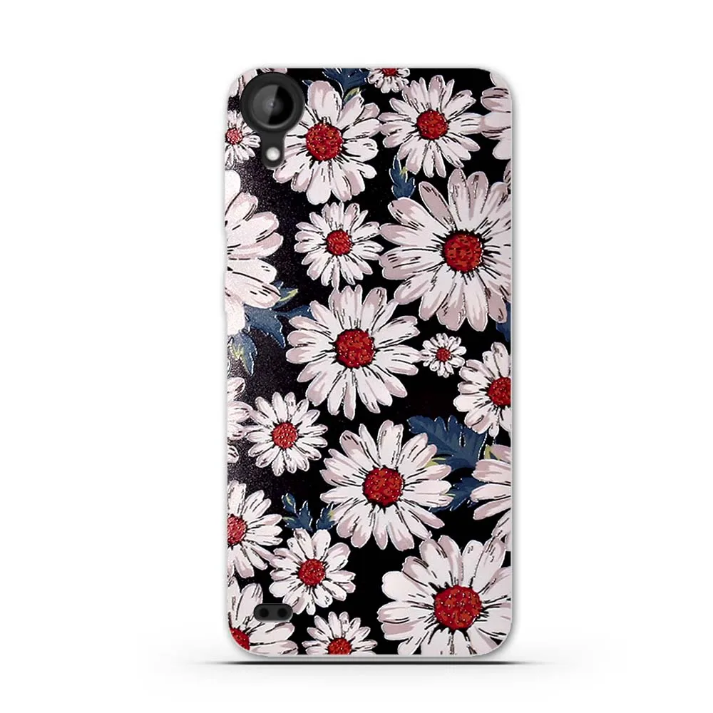 Роскошный силиконовый чехол с принтом для HTC Desire 530 Capa 3D цветами телефона мягкий
