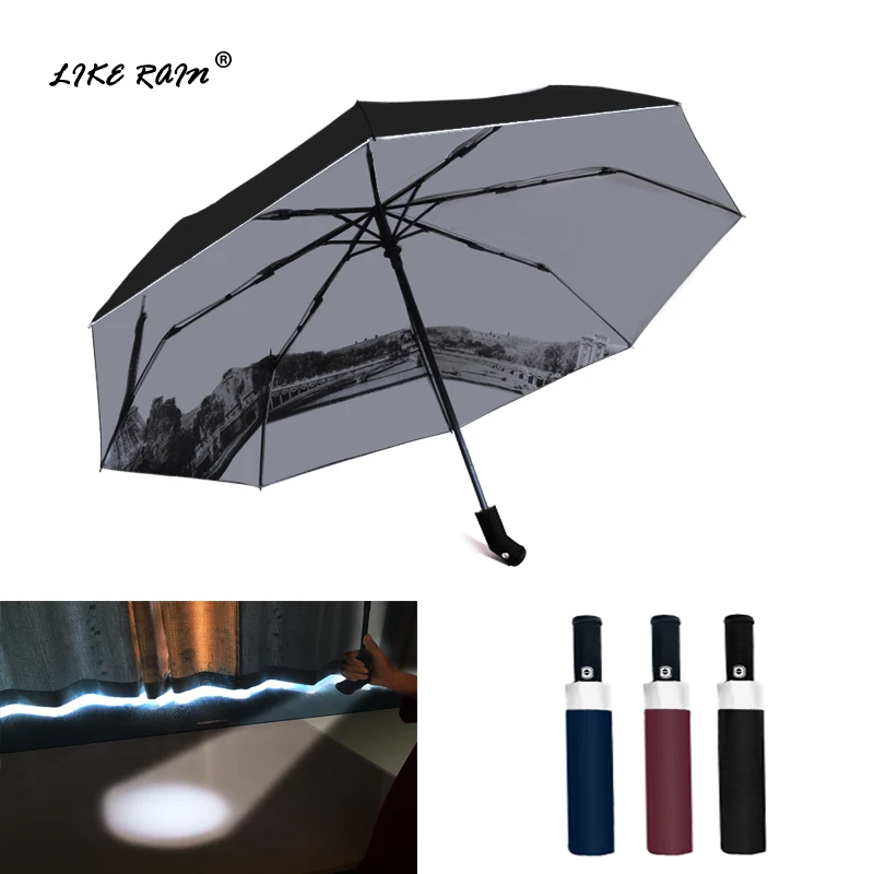 Креативный светодиодный Зонт LIKE RAIN UBY36 с фонарисветильник большой зонт