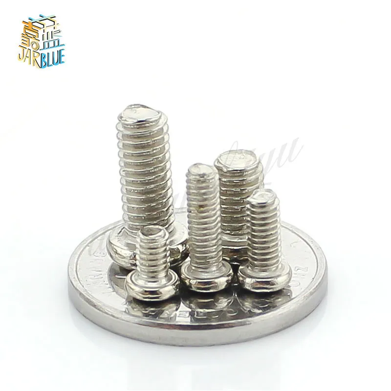 

500PCS M3 Round Head Machine Screws Nickel Plated Electronic Screws GB818