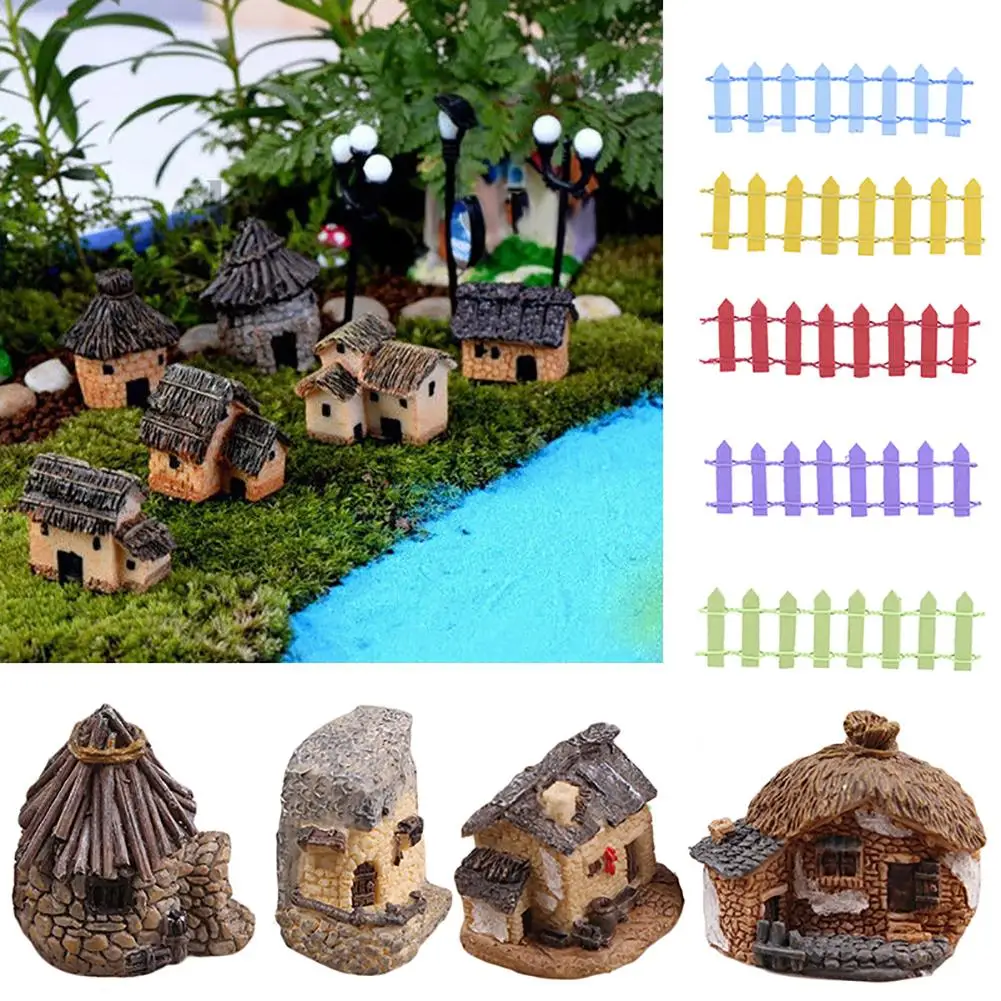 

Mini Fairy Garden Miniature House Fence Craft DIY Micro Landscape Decor Gift Hot