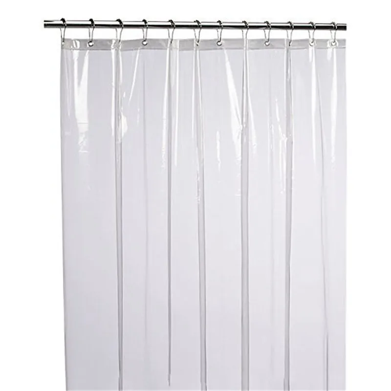 Mrosaa 1.8M/2M Transparent Non-Toxic Mildew Resistant Anti-Bacterial Shower Curtain Eco-Friendly PEVA 3G Liner Bathroom Curtains