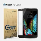 Nicotd 2.5D 9H цветное закаленное стекло с полным покрытием для LG K10 2016, защита экрана, Закаленное стекло Защитная пленка для LG k10